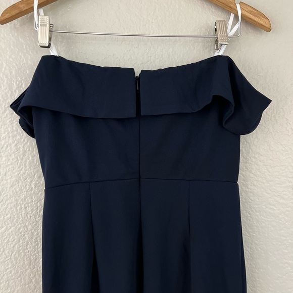 NWOT Song of Love Navy Blue Off-the-Shoulder Maxi Dress - Picture 6 of 9